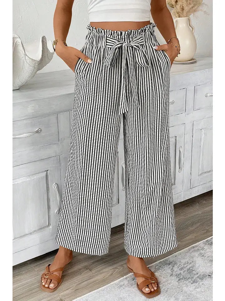 Striped Knot Natural Pocket Pants