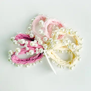 Pink Pearl Hair Ties