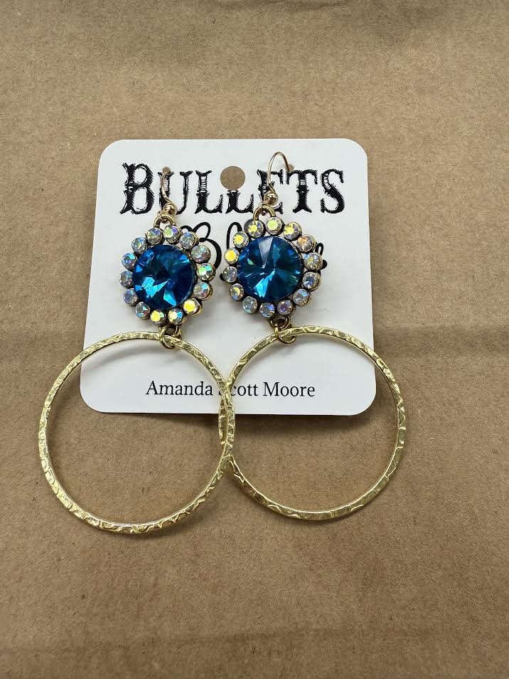 Bullet to Bling Drop Jewel Earrings