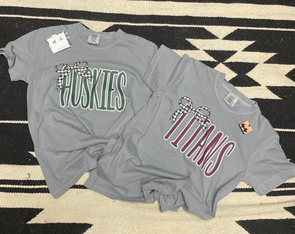 Graphite Mascot Bow Tshirts