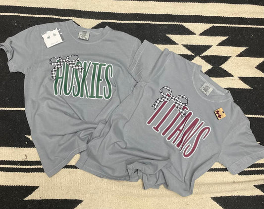 Graphite Mascot Bow Tshirts