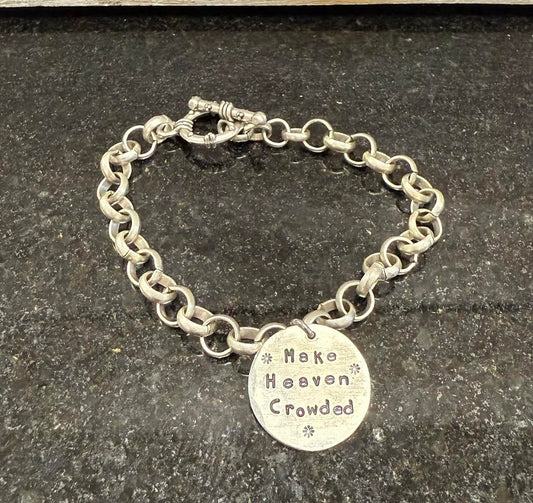 Bullets to Bling Make Heaven Crowded Bracelet