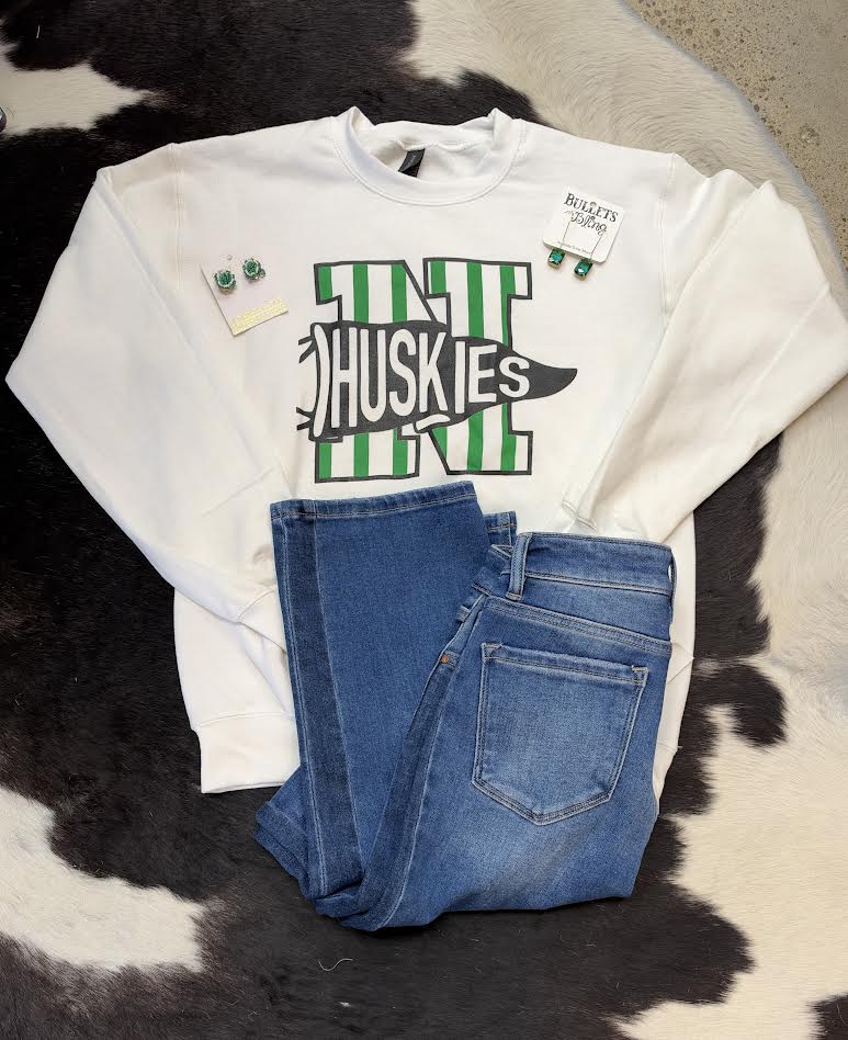 Pennant and Stripe Crewneck