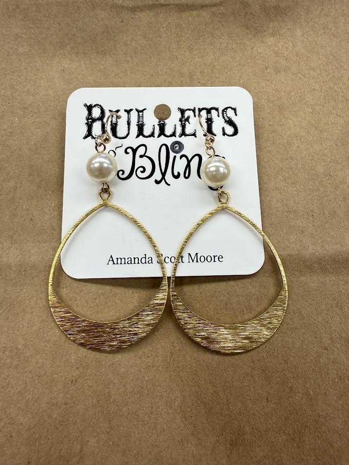 Bullet to Bling Drop Jewel Earrings