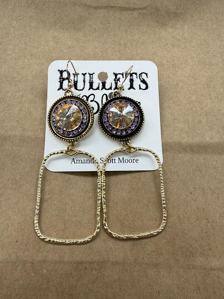 Bullet to Bling Drop Jewel Earrings
