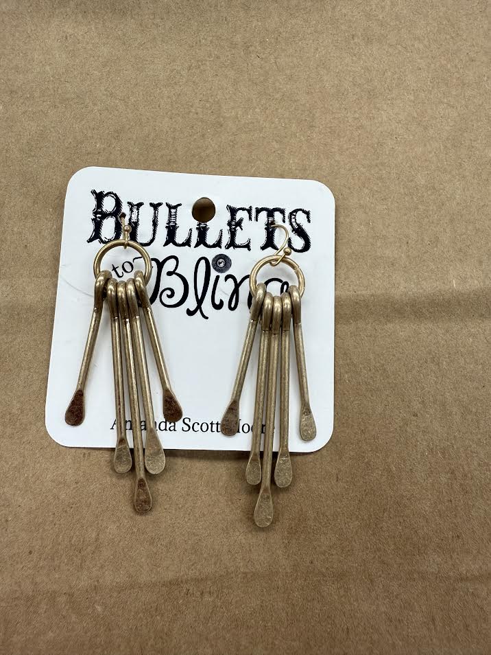 Bullets To Bling Drop Earrings