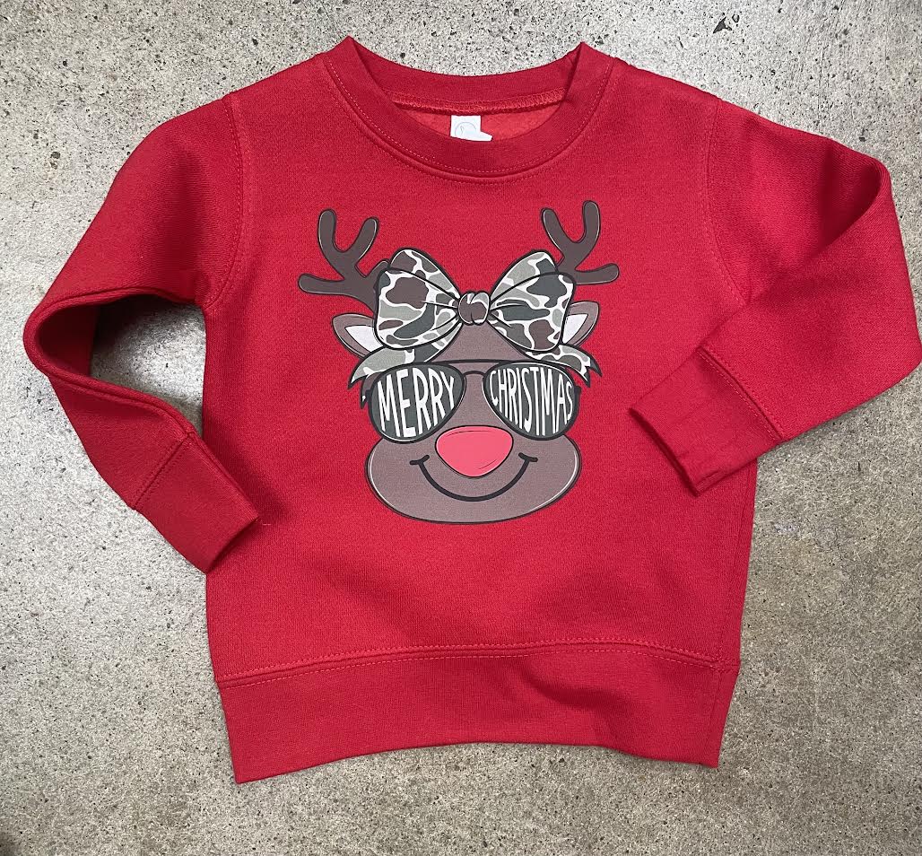 Merry Christmas Camo Reindeer Sweatshirt