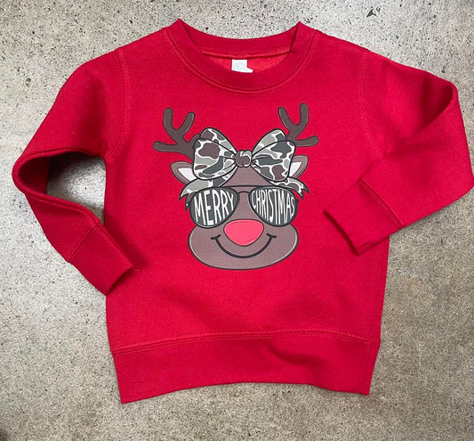Merry Christmas Camo Reindeer Sweatshirt