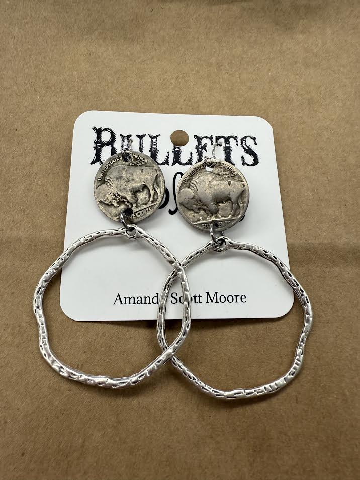 Bullet to Bling Drop Jewel Earrings