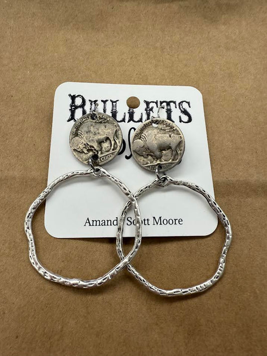 Bullet to Bling Drop Jewel Earrings