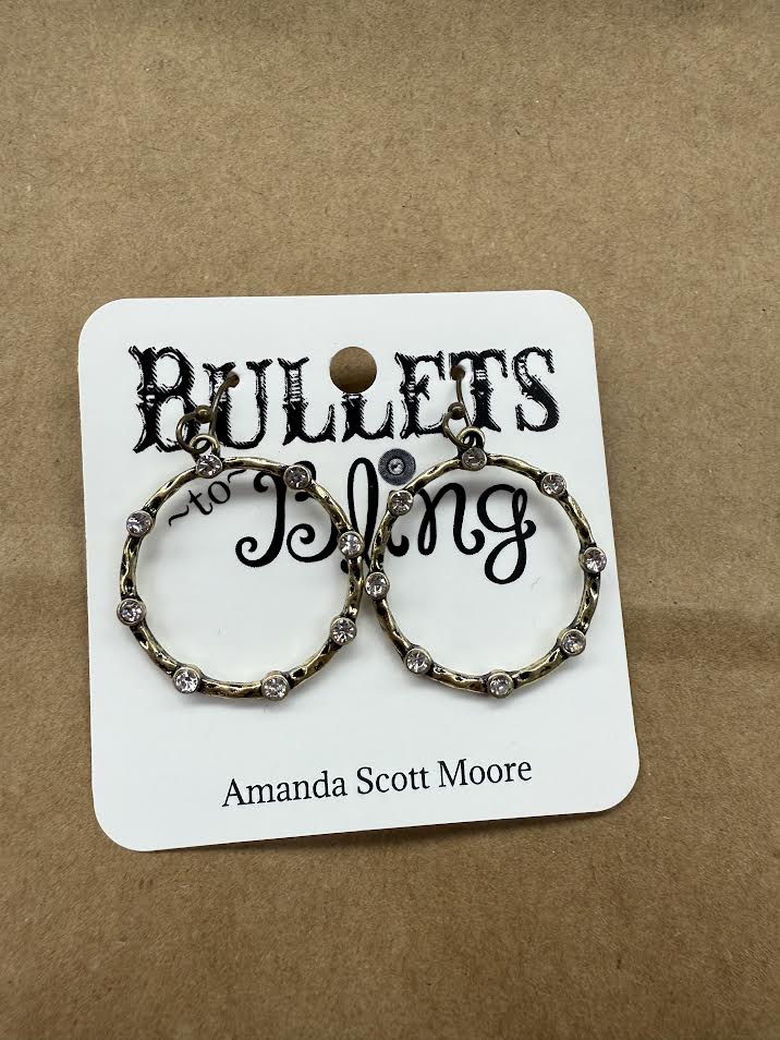 Bullets To Bling Drop Earrings