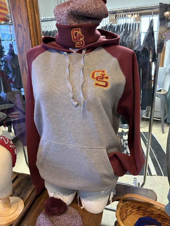Raglan Hooded Colorblock Sweatshirt