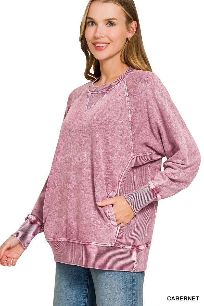 Halo Washed French Terry Pullover