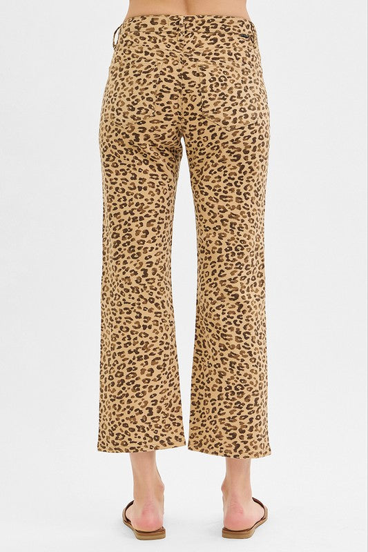 Risen PSA21145 CAMEL Leopard Jeans