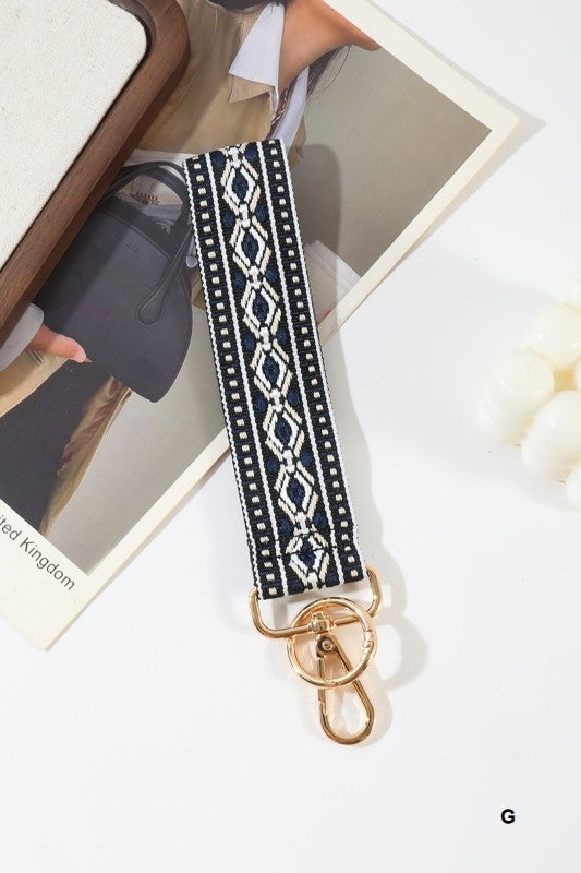 Jacquard Weave Wristlet Keychains