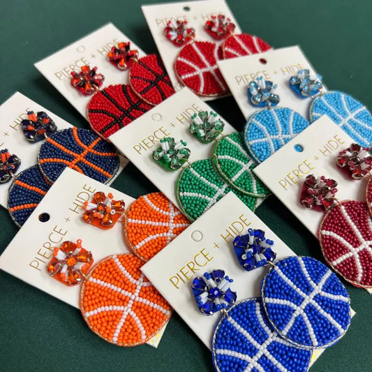 Beaded Game Day Earrings