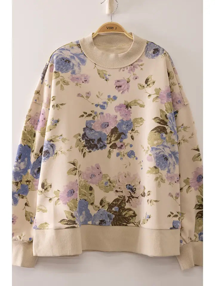 Floral Print Sweatshirt