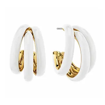 Petite Tri Hoop Earrings