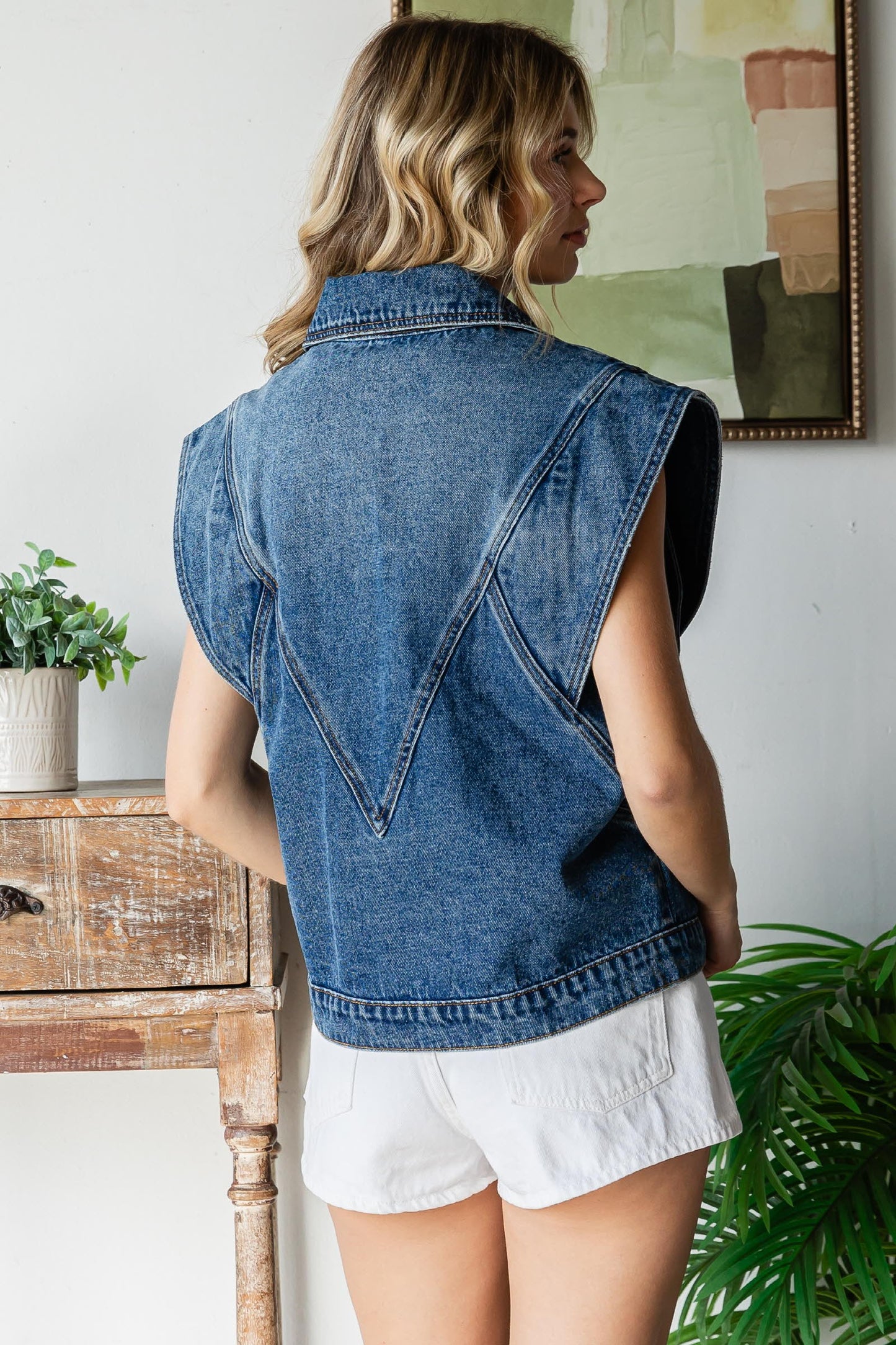 Short Denim Vest