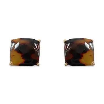 Dark Tortoiseshell Stud