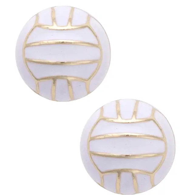 Volleyball Enamel Stud Earrings