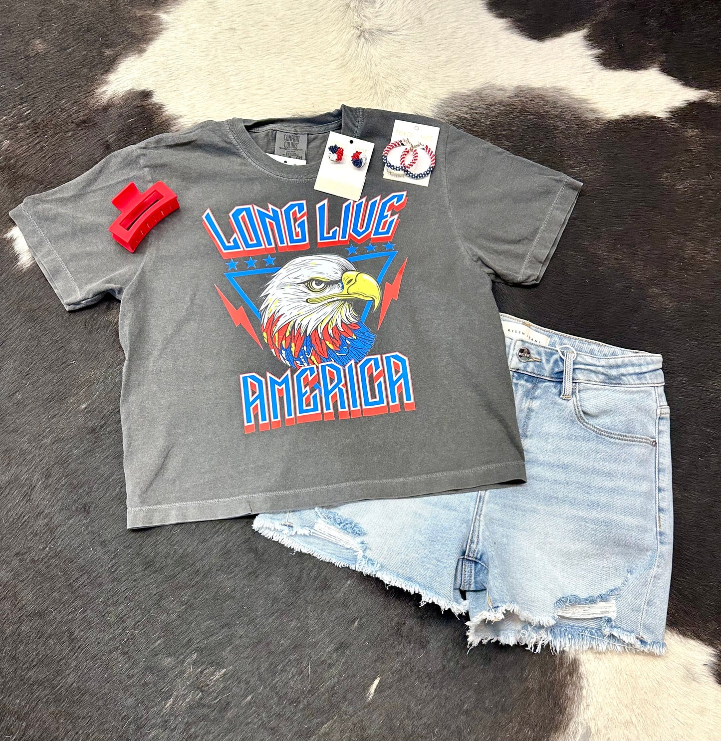 Long Live America Crop TShirt