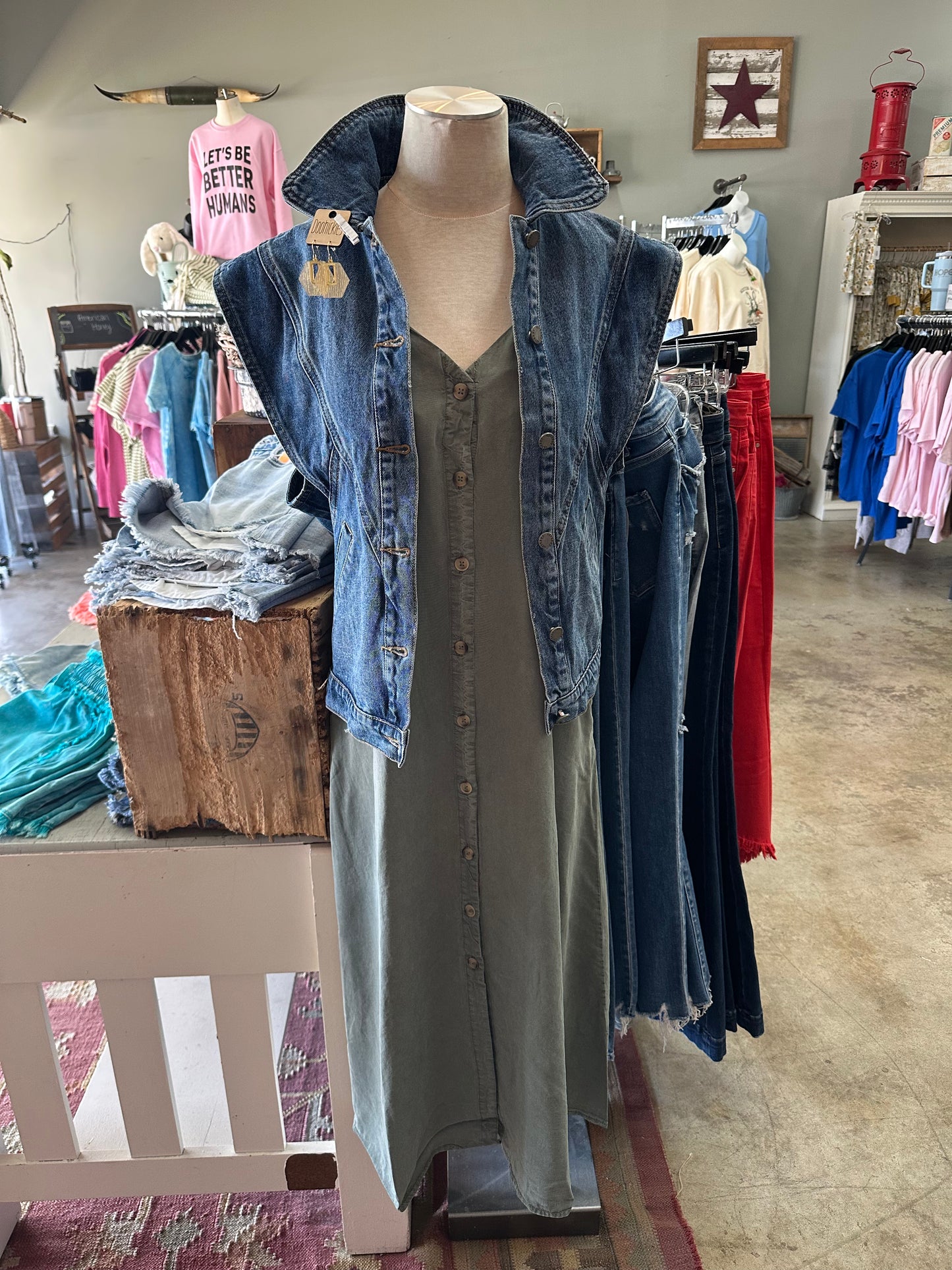 Short Denim Vest
