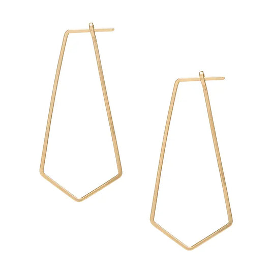 Prism Minimal Hoop Earrings, Gold