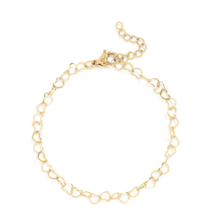 Mary Heart Link Chain Bracelet | 18k