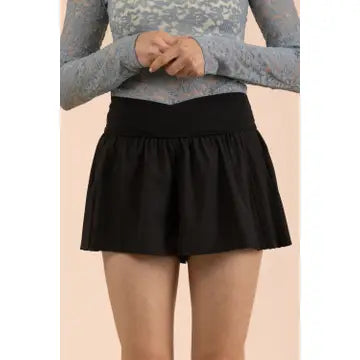 Side Pleated Detail Activewear Shorts