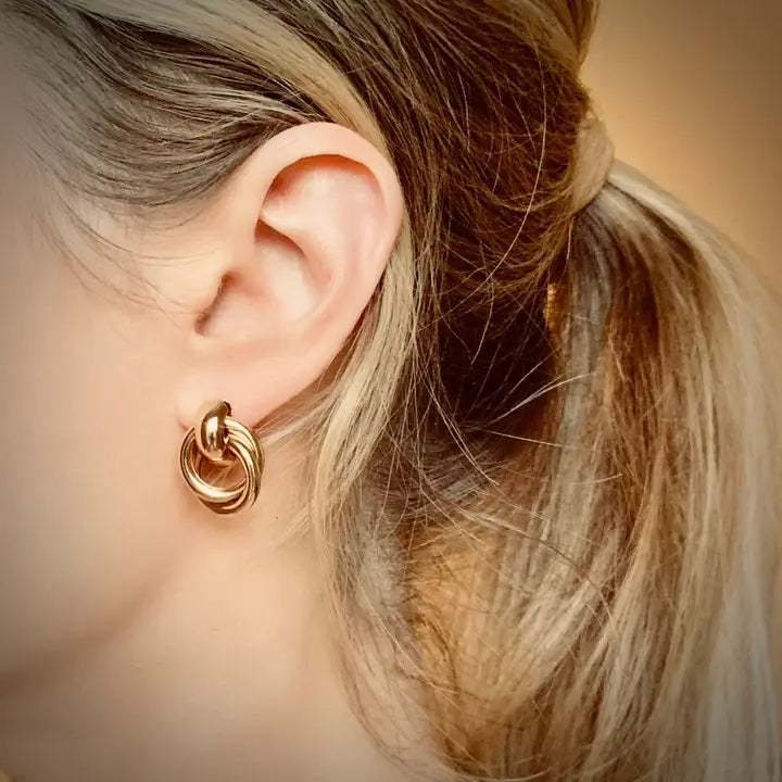 The Perfect Knot Studs | Gold
