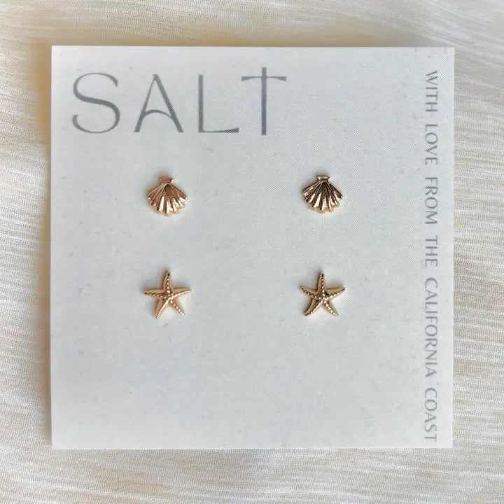 18K Gold Coastal Stud Sets