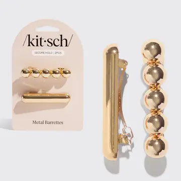 Gold Metal Barrettes