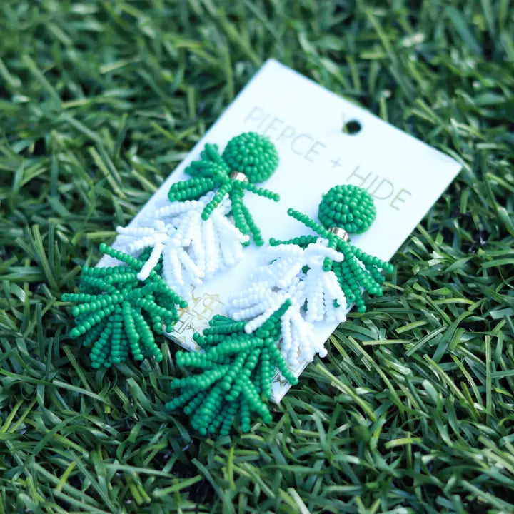 Beaded Tassel Game Day Earrings