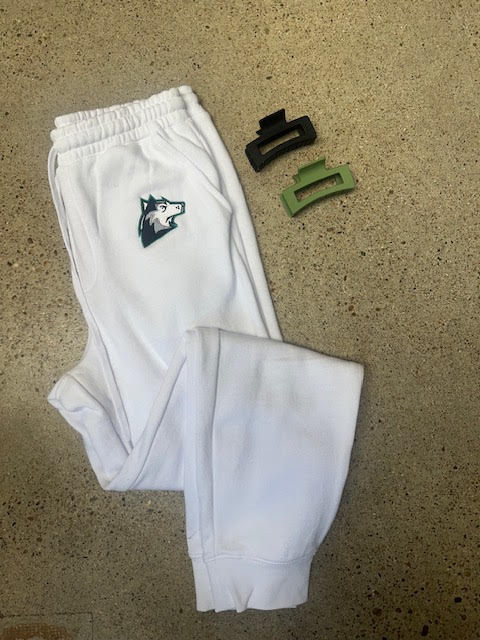 North Huskies White Joggers