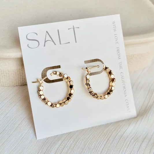 18k Gold Clasp Hoop Earrings