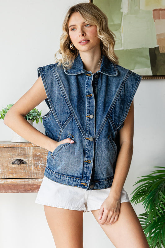 Short Denim Vest