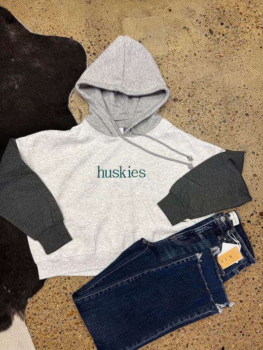 Colorblock Cropped Hoodie