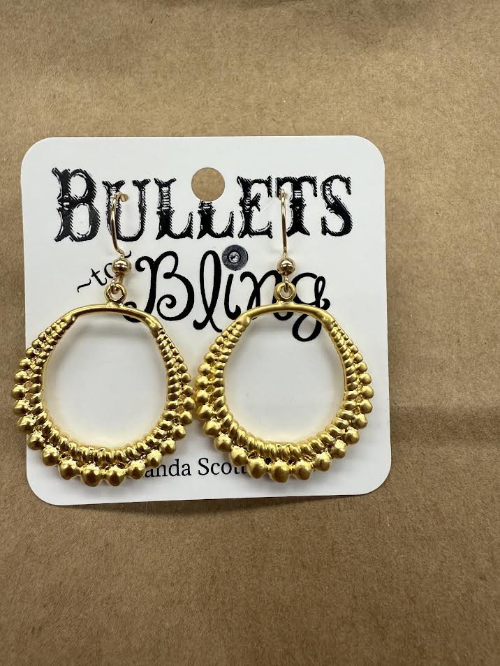 Bullets To Bling Drop Earrings