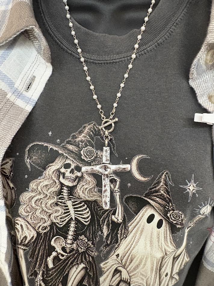 B2B Silver Cross Penant Necklace