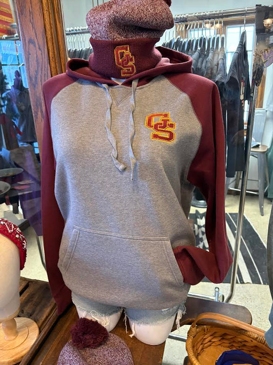 Raglan Hooded Colorblock Sweatshirt