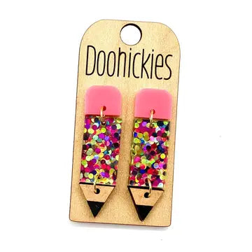 Pencil Dangle Earrings