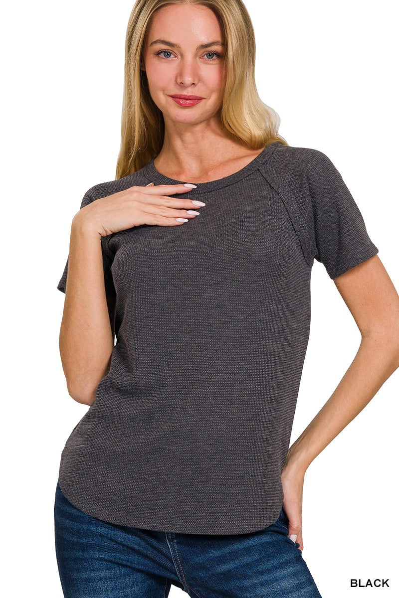 Baby Waffle Short Sleeve Top Baby Waffle Short Sleeve Top