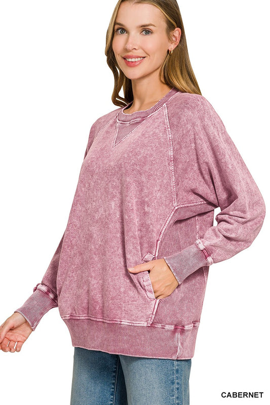 Halo Washed French Terry Pullover