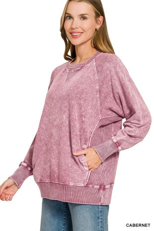 French Terry Round Neck Pullover