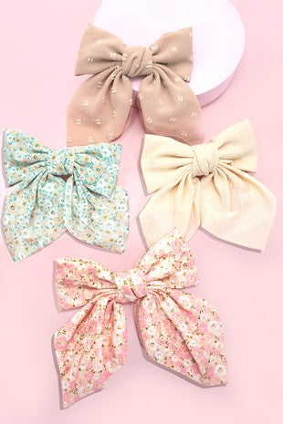 Bow Ribbon Hair Clips