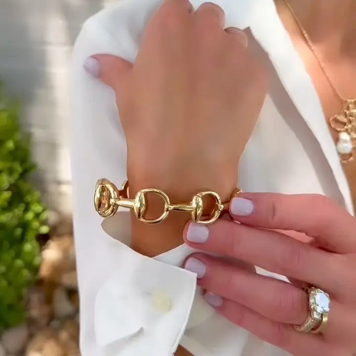 Gold Bit Bangle