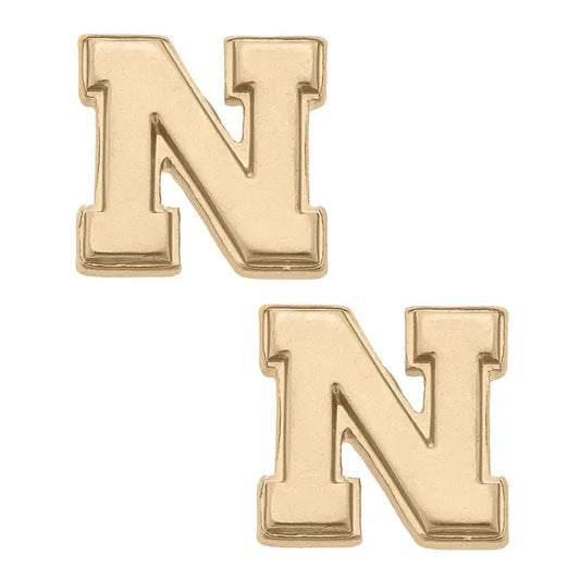 N Gold Earrings