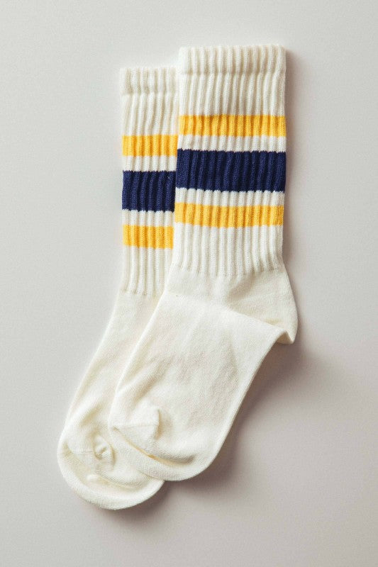 Varsity Striped Ribbed Socks