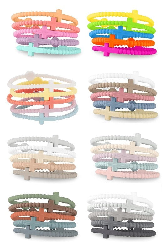 Jesus Cross Silicone Bracelet